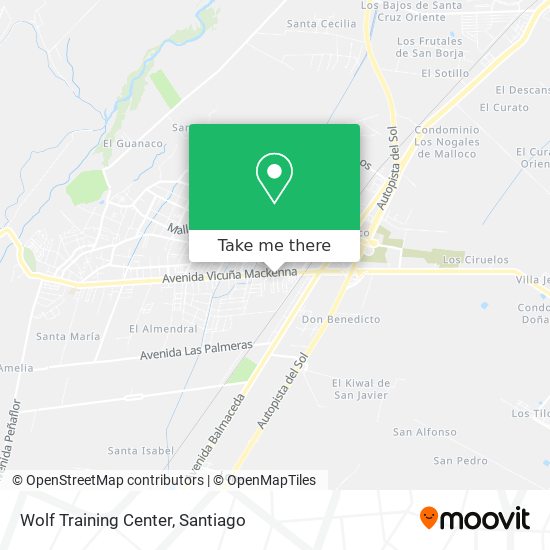 Wolf Training Center map