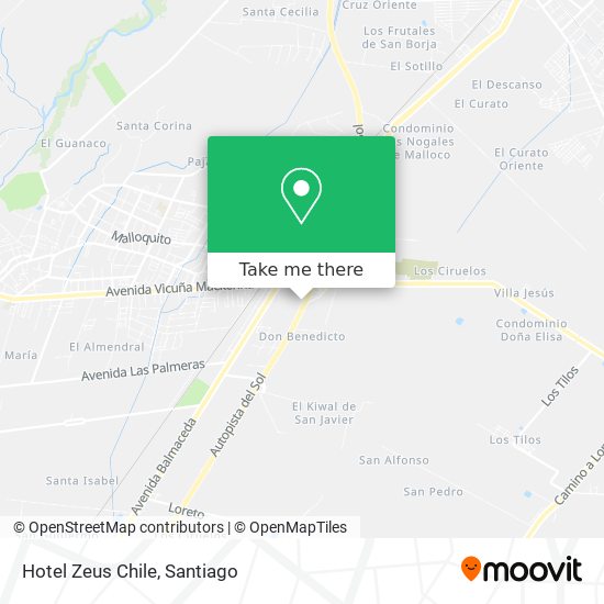 Hotel Zeus Chile map