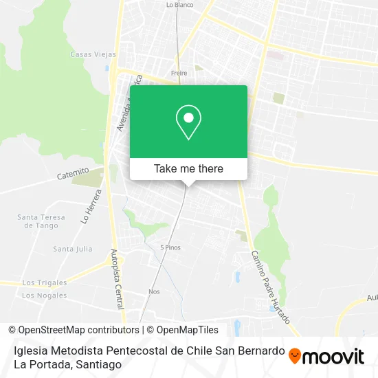 Iglesia Metodista Pentecostal de Chile San Bernardo La Portada map