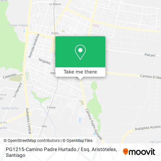 PG1215-Camino Padre Hurtado / Esq. Aristóteles map