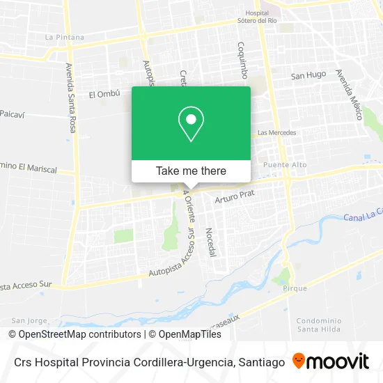 Crs Hospital Provincia Cordillera-Urgencia map