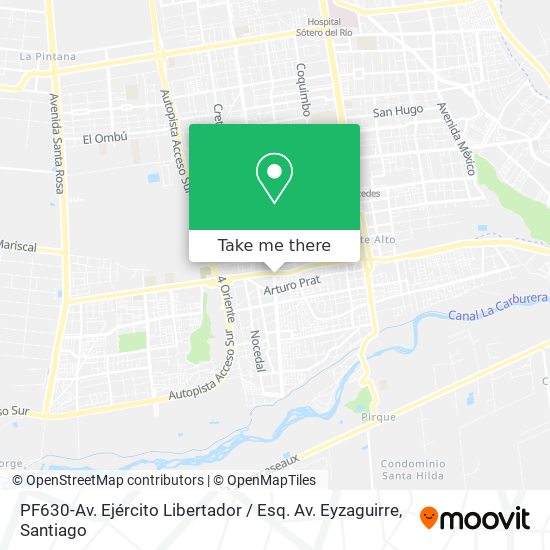 Mapa de PF630-Av. Ejército Libertador / Esq. Av. Eyzaguirre