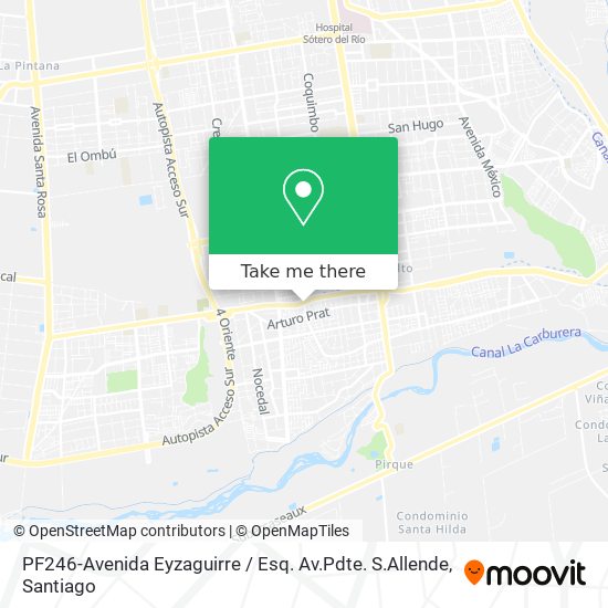 Mapa de PF246-Avenida Eyzaguirre / Esq. Av.Pdte. S.Allende