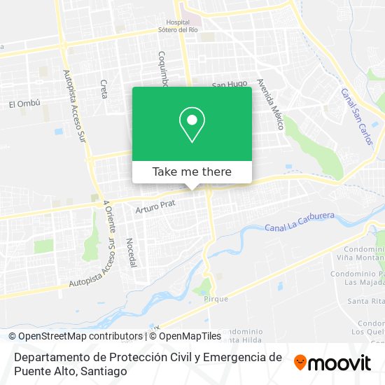Departamento de Protección Civil y Emergencia de Puente Alto map