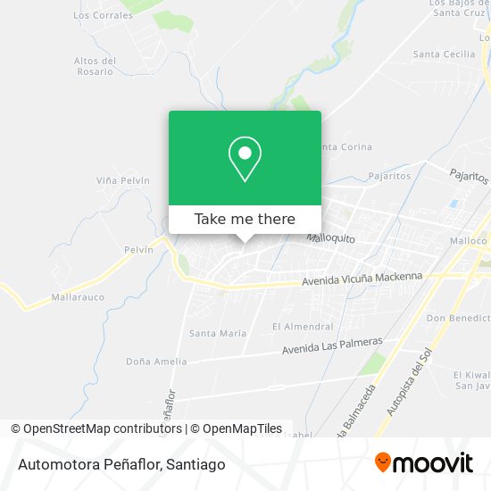 Automotora Peñaflor map
