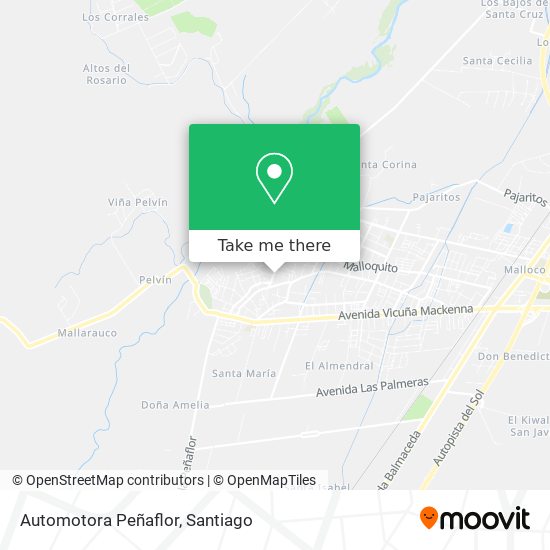 Mapa de Automotora Peñaflor