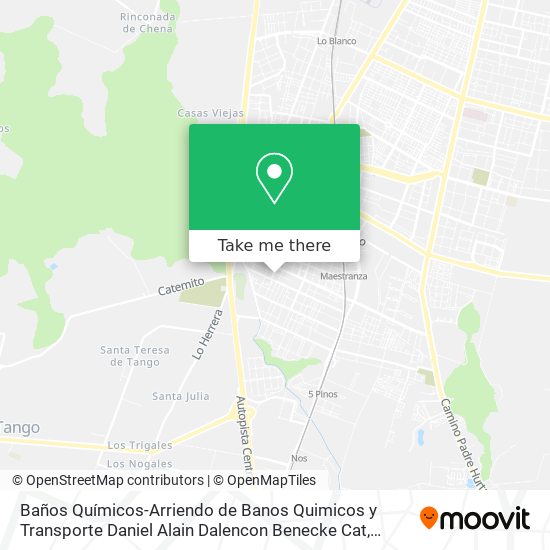 Mapa de Baños Químicos-Arriendo de Banos Quimicos y Transporte Daniel Alain Dalencon Benecke Cat