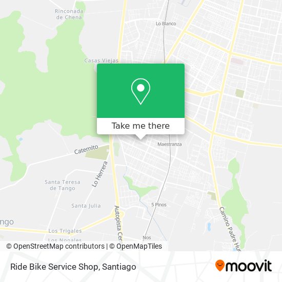 Ride Bike Service Shop map