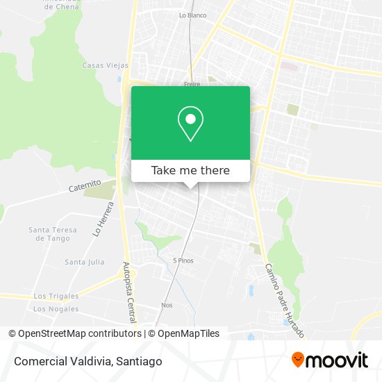 Mapa de Comercial Valdivia