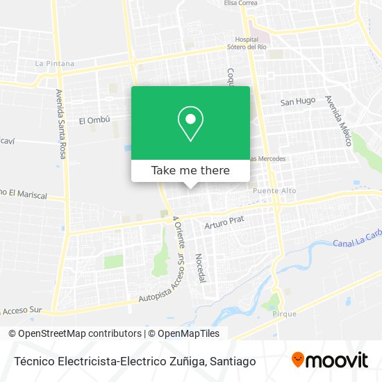 Técnico Electricista-Electrico Zuñiga map