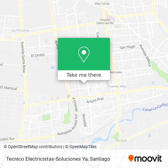 Mapa de Tecnico Electricistas-Soluciones Ya