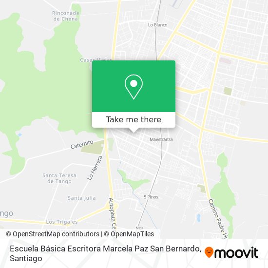 Escuela Básica Escritora Marcela Paz San Bernardo map
