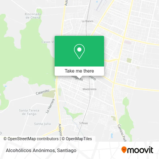 Alcohólicos Anónimos map