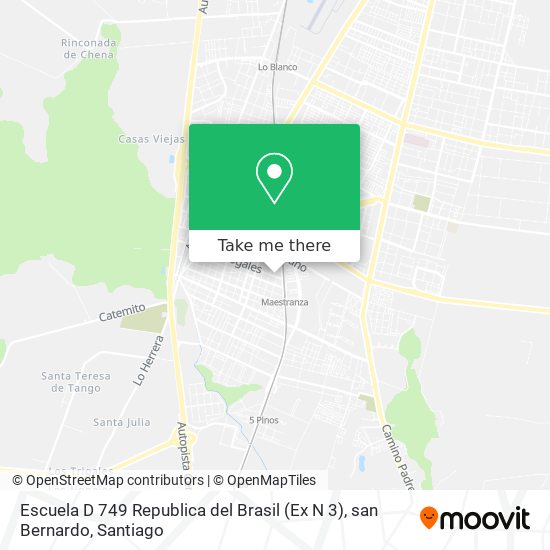 Escuela D 749 Republica del Brasil (Ex N 3), san Bernardo map