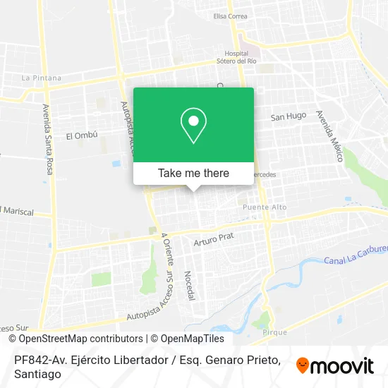 PF842-Av. Ejército Libertador / Esq. Genaro Prieto map