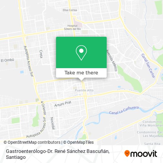 Gastroenterólogo-Dr. René Sánchez Bascuñán map