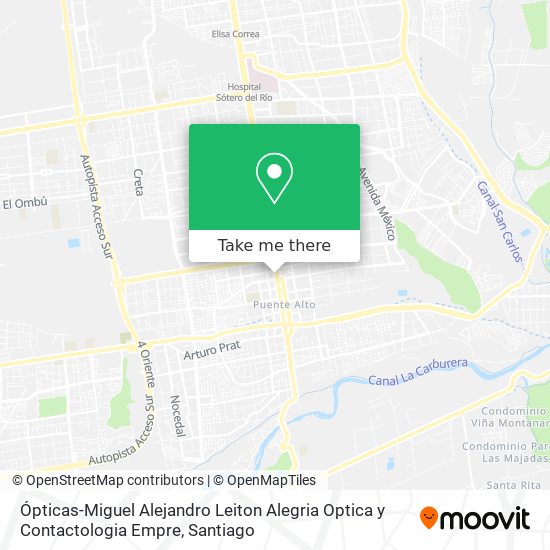 Mapa de Ópticas-Miguel Alejandro Leiton Alegria Optica y Contactologia Empre