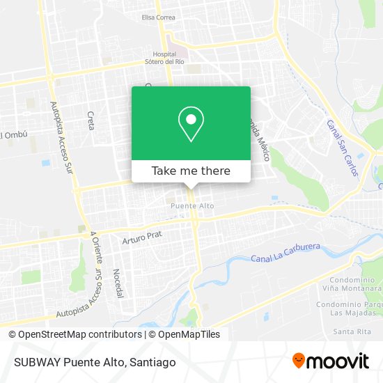 SUBWAY Puente Alto map