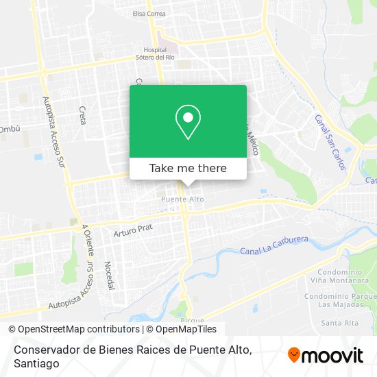 Conservador de Bienes Raices de Puente Alto map