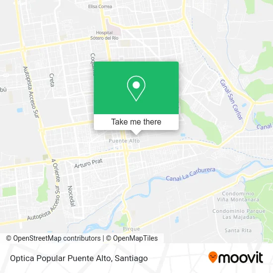 Optica Popular Puente Alto map