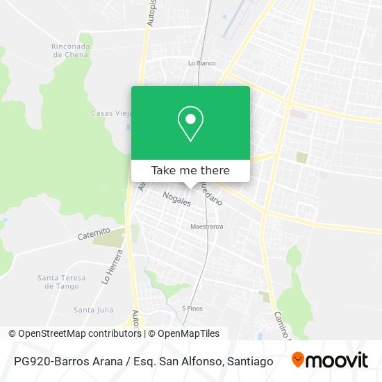 PG920-Barros Arana / Esq. San Alfonso map