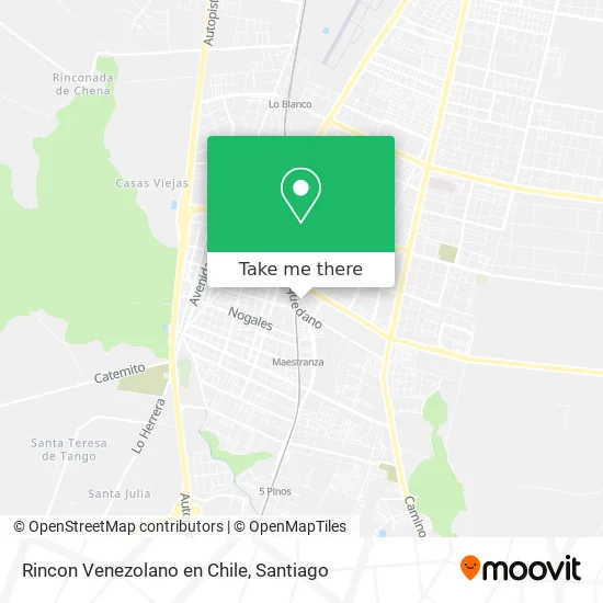 Rincon Venezolano en Chile map