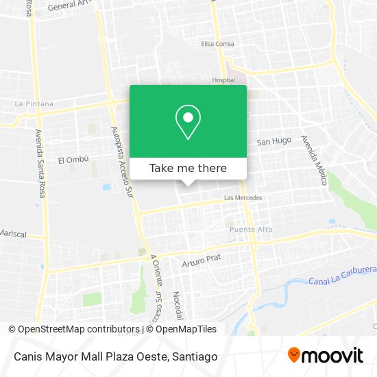 Canis Mayor Mall Plaza Oeste map