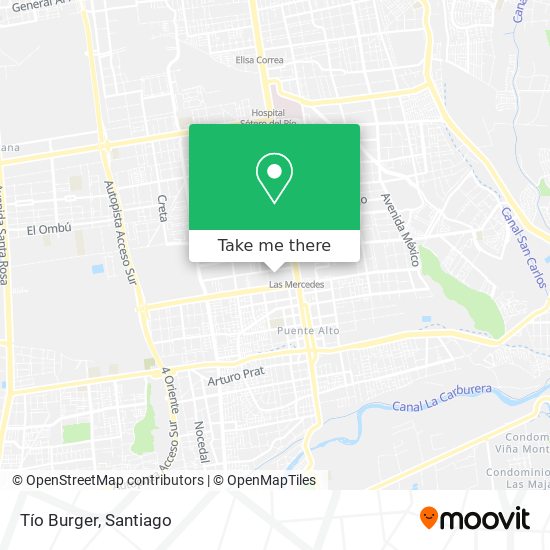 Tío Burger map