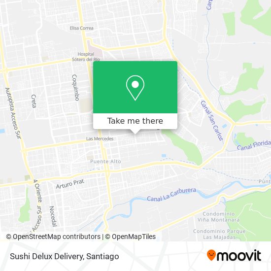 Sushi Delux Delivery map