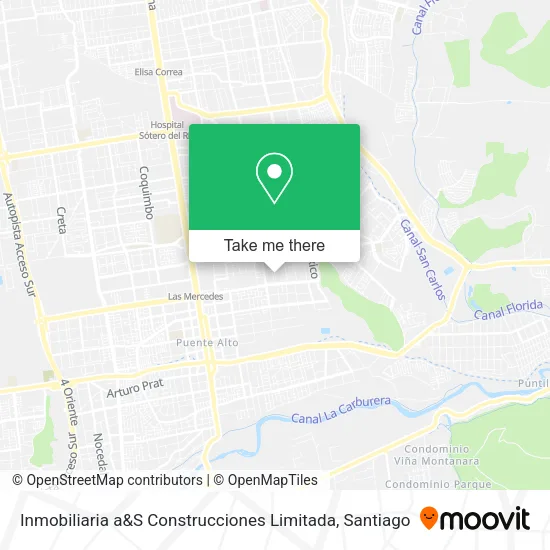 Mapa de Inmobiliaria a&S Construcciones Limitada