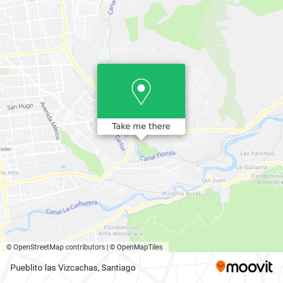 Pueblito las Vizcachas map
