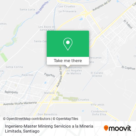 Ingeniero-Master Mininng Servicios a la Mineria Limitada map