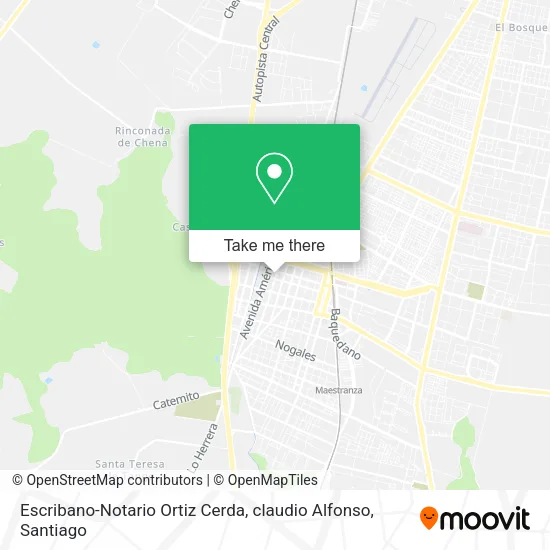 Escribano-Notario Ortiz Cerda, claudio Alfonso map