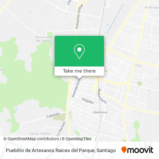 Mapa de Pueblito de Artesanos Raíces del Parque