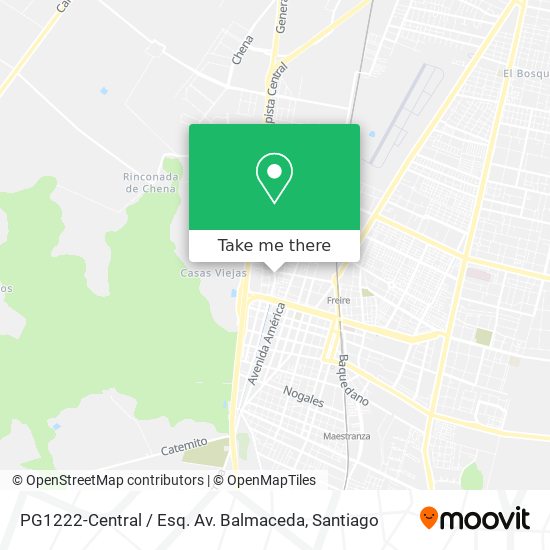 Mapa de PG1222-Central / Esq. Av. Balmaceda