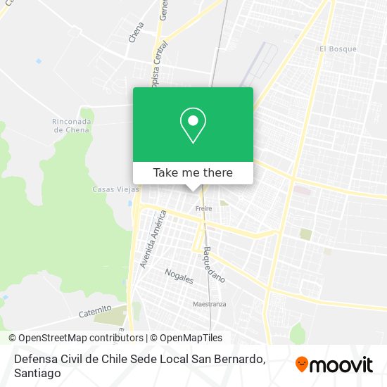 Defensa Civil de Chile Sede Local San Bernardo map