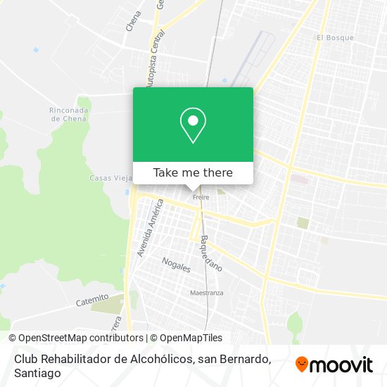 Club Rehabilitador de Alcohólicos, san Bernardo map