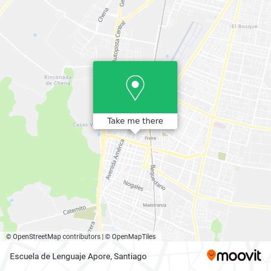 Escuela de Lenguaje Apore map