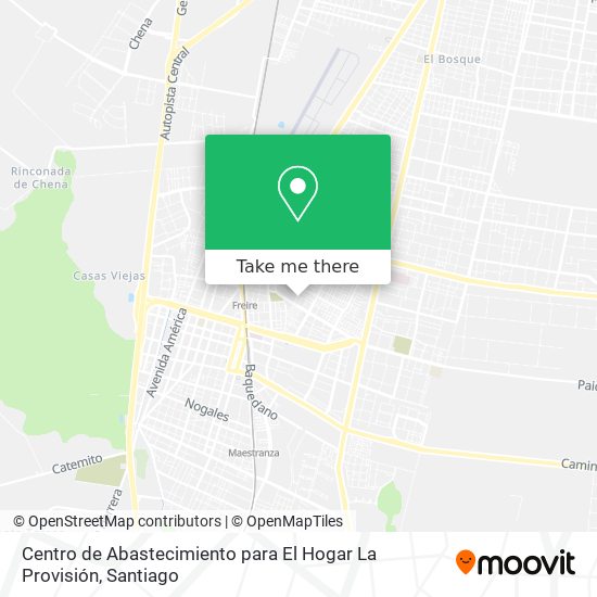 Mapa de Centro de Abastecimiento para El Hogar La Provisión