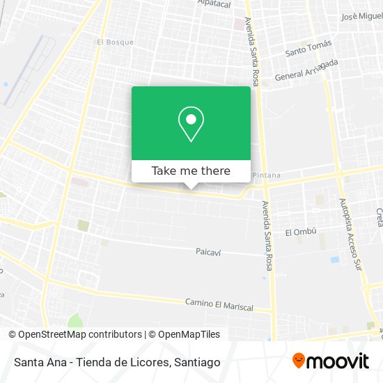 Mapa de Santa Ana - Tienda de Licores