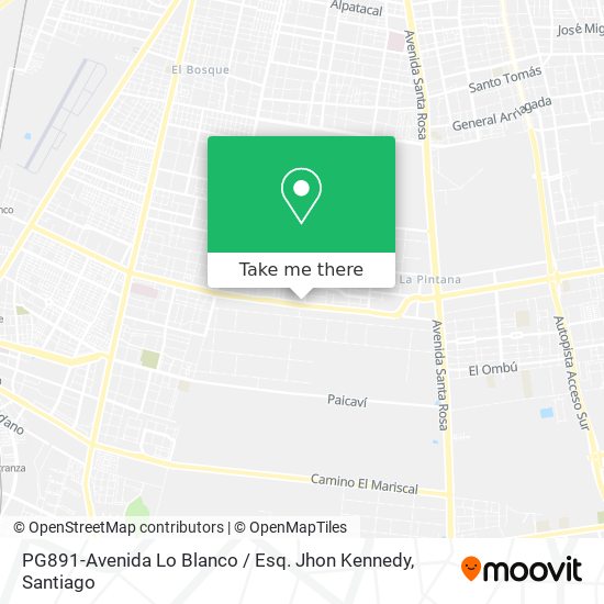 PG891-Avenida Lo Blanco / Esq. Jhon Kennedy map