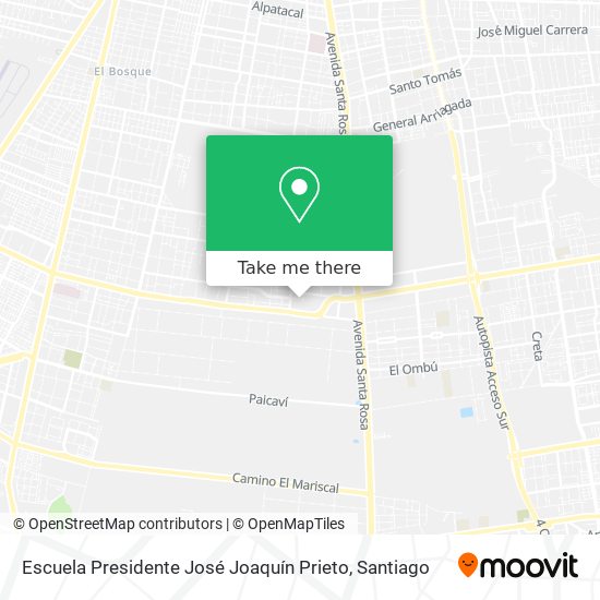 Mapa de Escuela Presidente José Joaquín Prieto