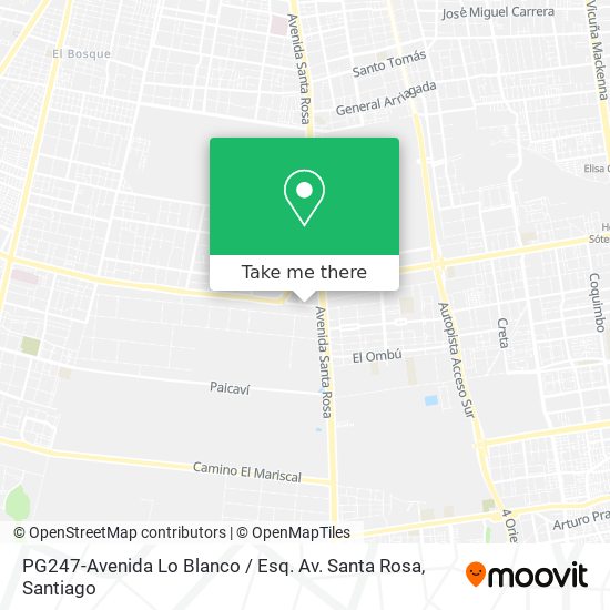 Mapa de PG247-Avenida Lo Blanco / Esq. Av. Santa Rosa