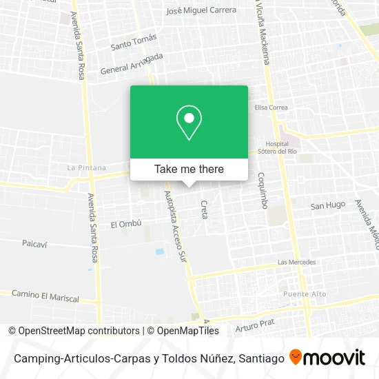 Camping-Articulos-Carpas y Toldos Núñez map