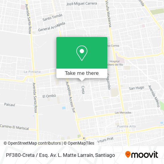 Mapa de PF380-Creta / Esq. Av. L. Matte Larraín