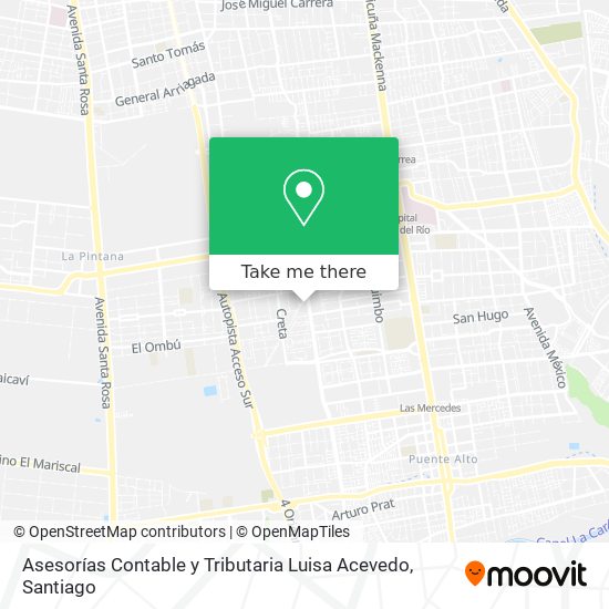 Asesorías Contable y Tributaria Luisa Acevedo map