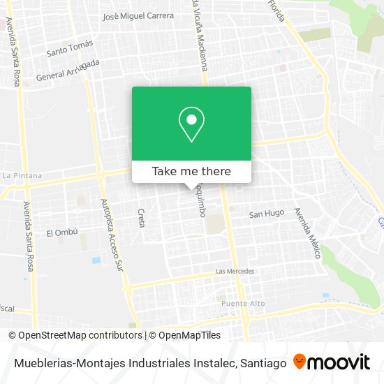 Mapa de Mueblerias-Montajes Industriales Instalec