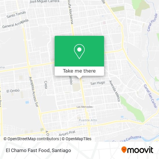 Mapa de El Chamo Fast Food