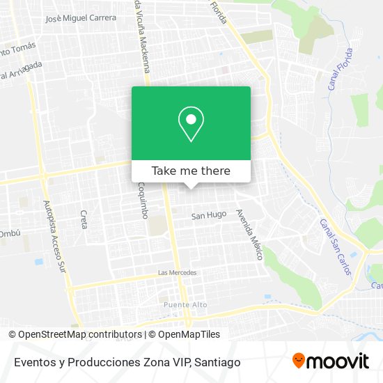 Eventos y Producciones Zona VIP map