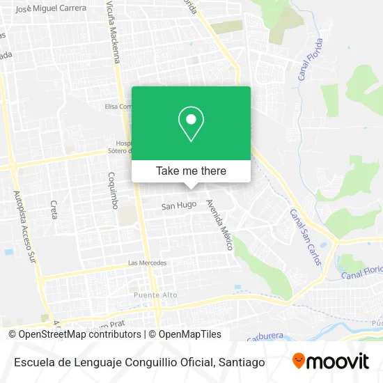 Escuela de Lenguaje Conguillio Oficial map